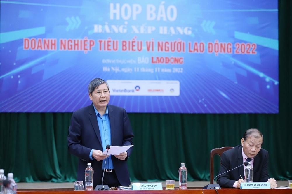 Tổng LĐLĐ Việt Nam công bố xếp hạng “Doanh nghiệp tiêu biểu vì người lao động 2022”