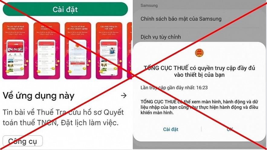 Tổng cục Thuế cảnh báo việc giả mạo ứng dụng ngành Thuế để lừa đảo chiếm đoạt tài sản.