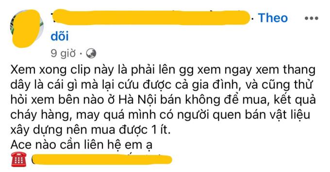 Thang dây thoát hiểm được người dân tìm mua online: Nơi tăng giá, nơi cháy hàng - Ảnh 6.