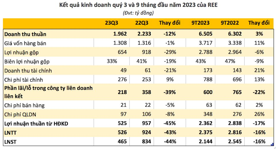 Thuỷ điện khó khăn, Cơ điện lạnh (REE) báo lãi thấp nhất 8 quý - Ảnh 1.