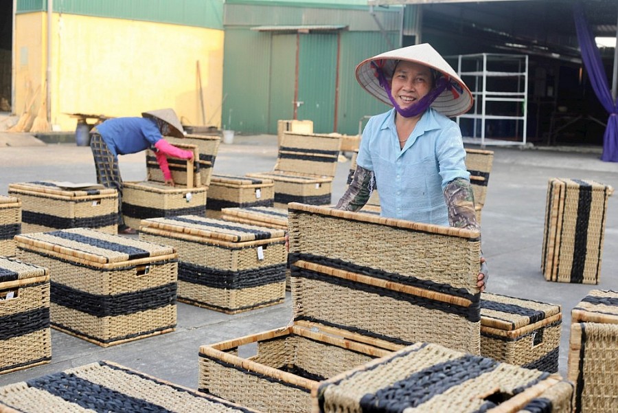 làng nghề cỏ tế mây tre đan thôn Lưu Thượng, xã Phú Túc, huyện Phú Xuyên