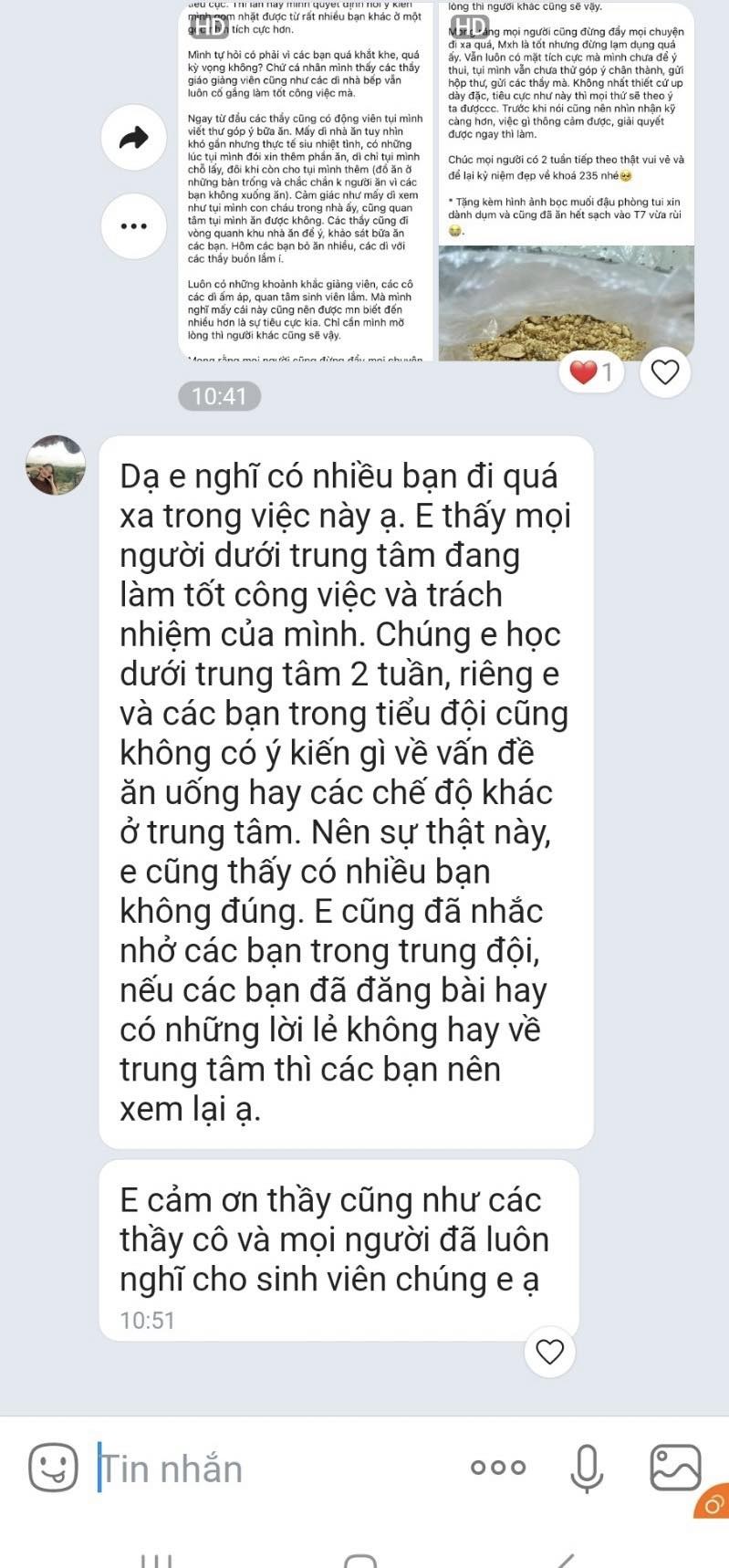 Ý kiến của sinh viên.