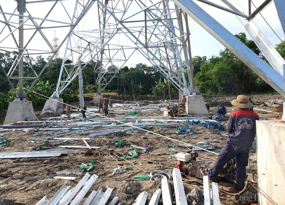 Thanh Hóa: Công nhân ''đội nắng'' quyết tâm đưa Dự án đường dây 500kV mạch 3