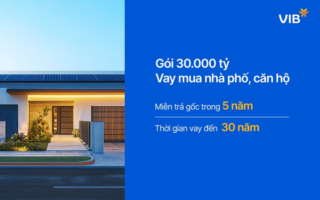 Gói vay mua nhà lãi suất chỉ từ 5,9%/năm, miễn gốc 5 năm