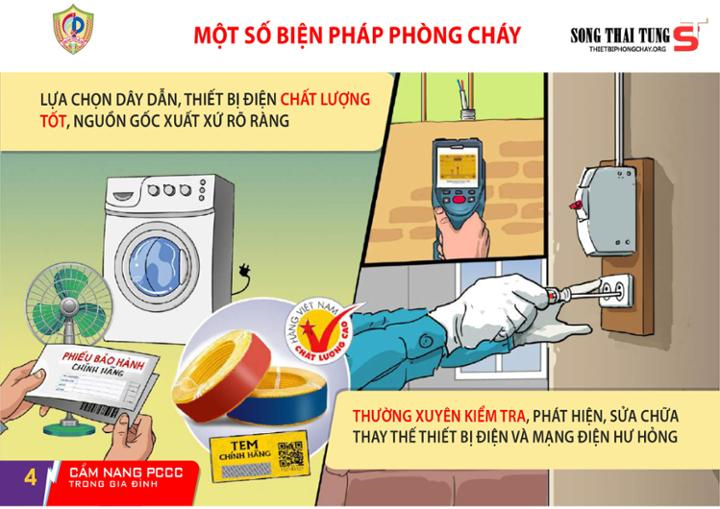 Các biện pháp đảm bảo an toàn cháy nổ tại hộ gia đình