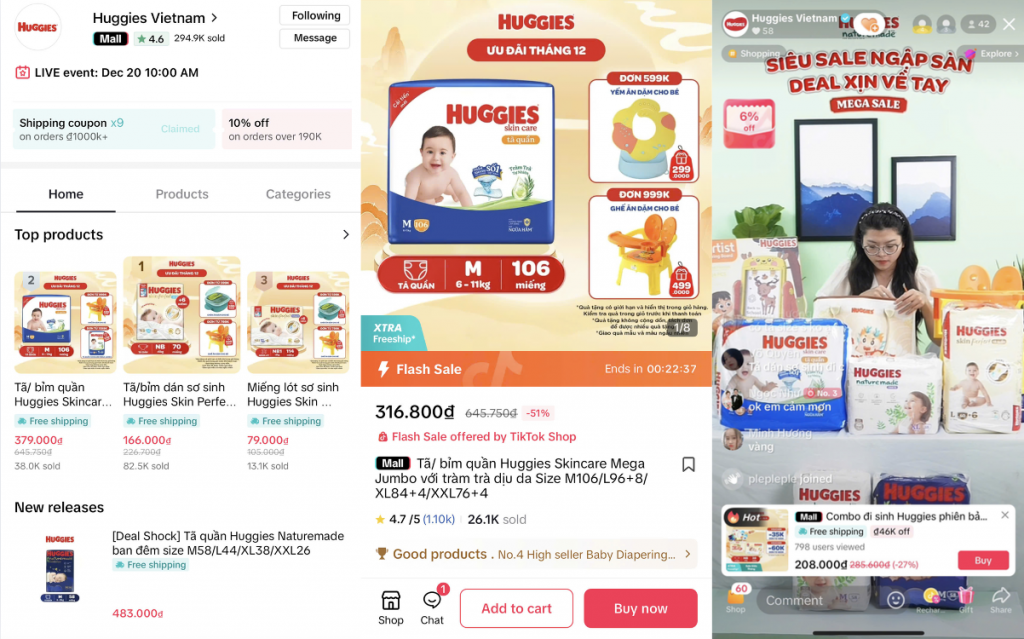 Kết hợp Shoppertainment và dữ liệu từ hệ thống chỉ số ACE, Huggies thành công xây dựng cộng đồng mạnh mẽ trên TikTok Shop