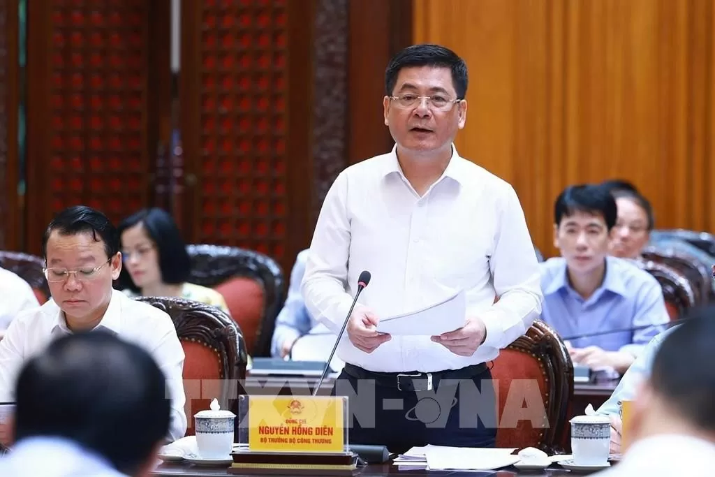 Bộ trưởng Bộ Công Thương, Trưởng Đoàn đàm phán Chính phủ Nguyễn Hồng Diên phát biểu. Ảnh: Dương Giang-TTXVN Bộ trưởng Bộ Công Thương, Trưởng Đoàn đàm phán Chính phủ Nguyễn Hồng Diên phát biểu. Ảnh: Dương Giang-TTXVN