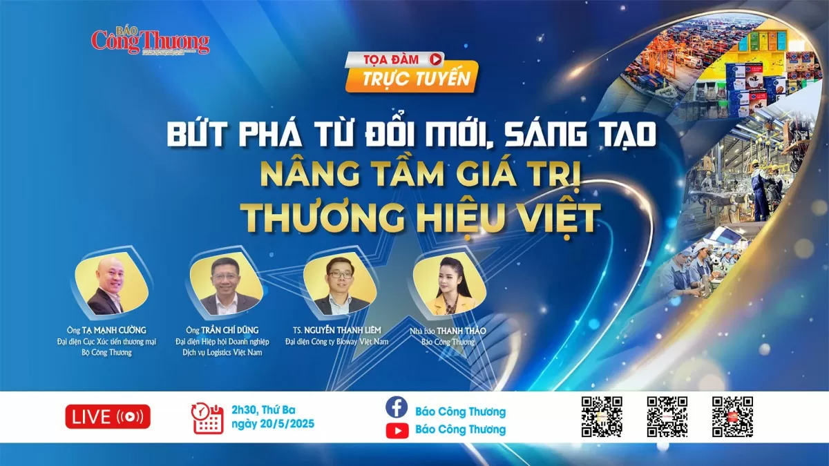 Sắp diễn ra tọa đàm 'Bứt phá từ đổi mới sáng tạo: Nâng tầm giá trị thương hiệu Việt' Sắp diễn ra tọa đàm 'Bứt phá từ đổi mới sáng tạo: Nâng tầm giá trị thương hiệu Việt'