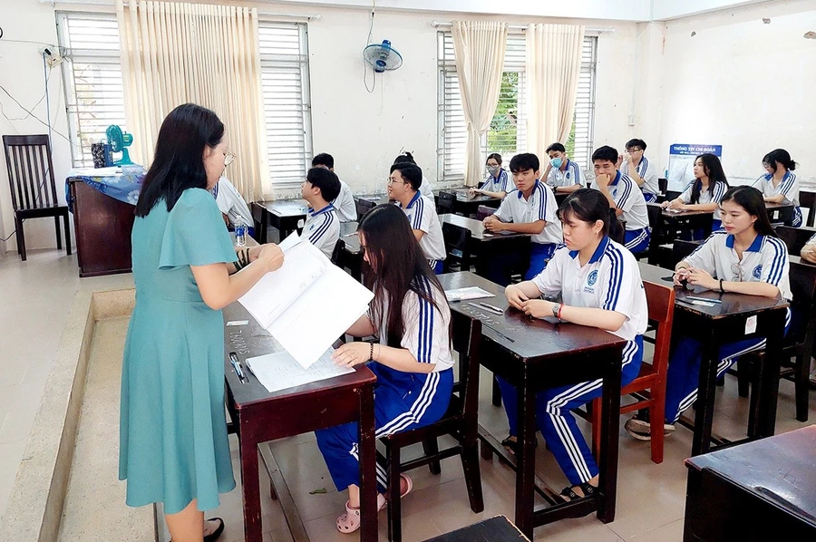 An Giang tổ chức thi thử Kỳ thi tốt nghiệp THPT năm 2025. (Ảnh: H.H)