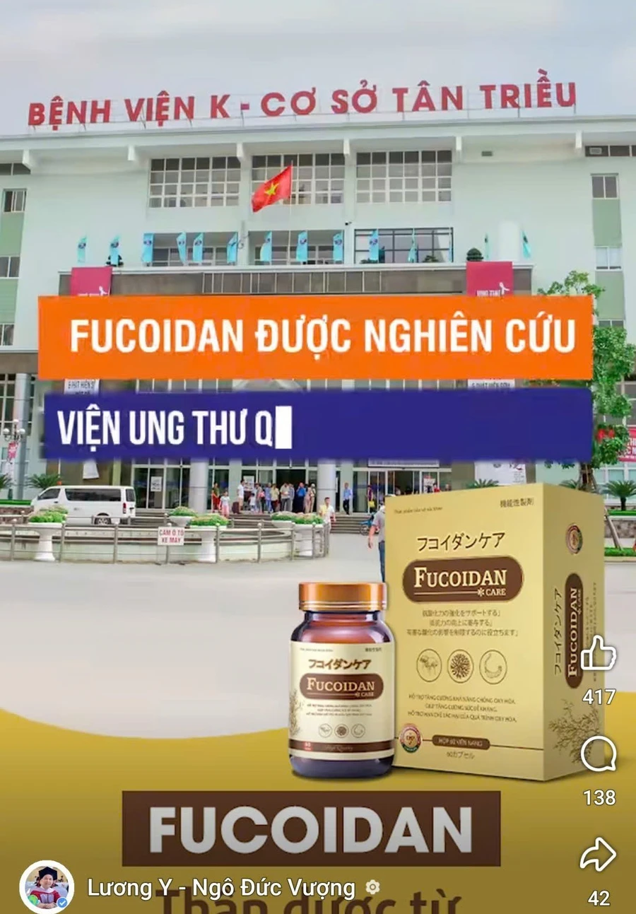 Nutri Nano Fucoidan dùng bệnh nhân ung thư làm 'mồi nhử'?