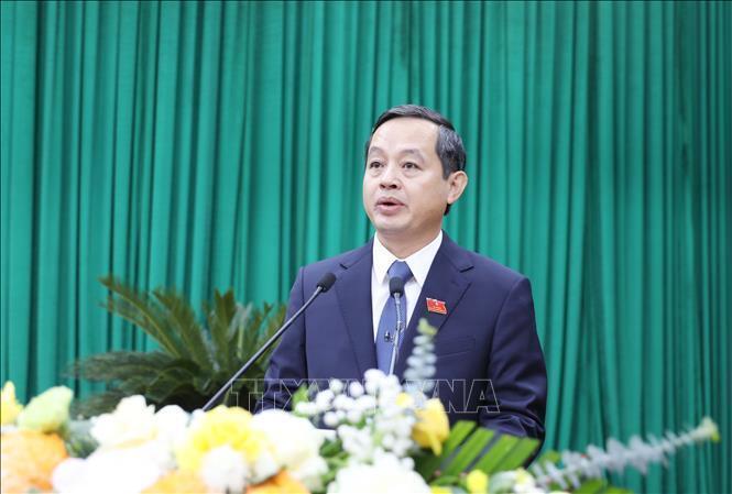 Chủ tịch Ủy ban nhân dân tỉnh Thái Nguyên Phạm Hoàng Sơn. Ảnh: Hoàng Nguyên/TTXVN