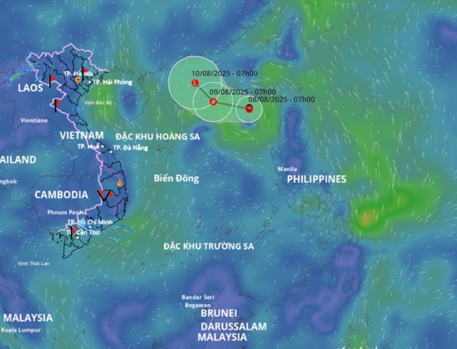Dự báo đường đi của áp thấp nhiệt đới 24 giờ tới và diễn biến thời tiết xấu