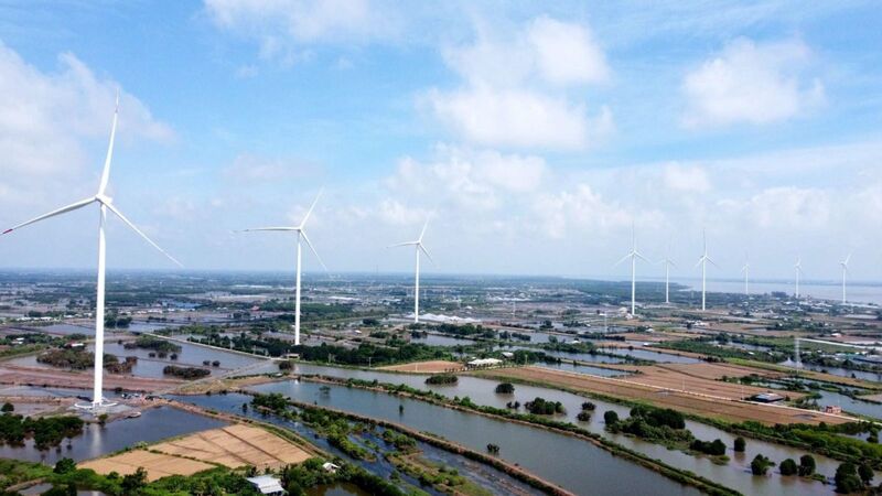 Dự án điện gió Thanh Phong. Ảnh: Bộ Công Thương