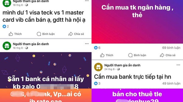 Cạm bẫy khi cho thuê, mua bán tài khoản trên mạng xã hội