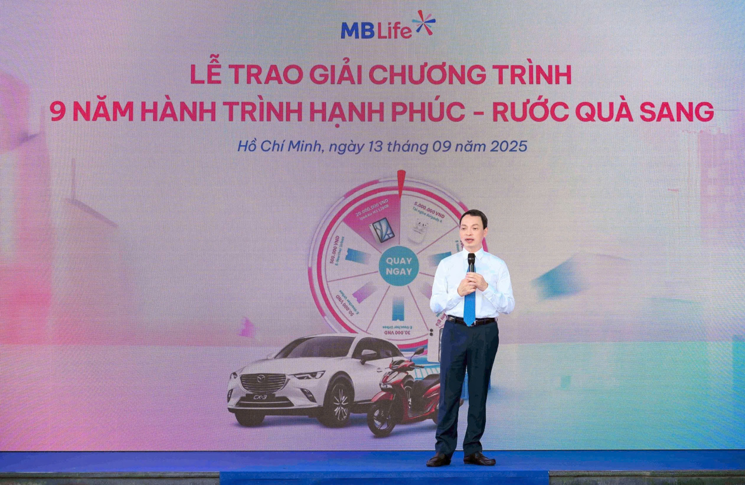 Ông Bùi Trung Kiên - Tổng Giám đốc MB Life phát biểu tại buổi lễ.