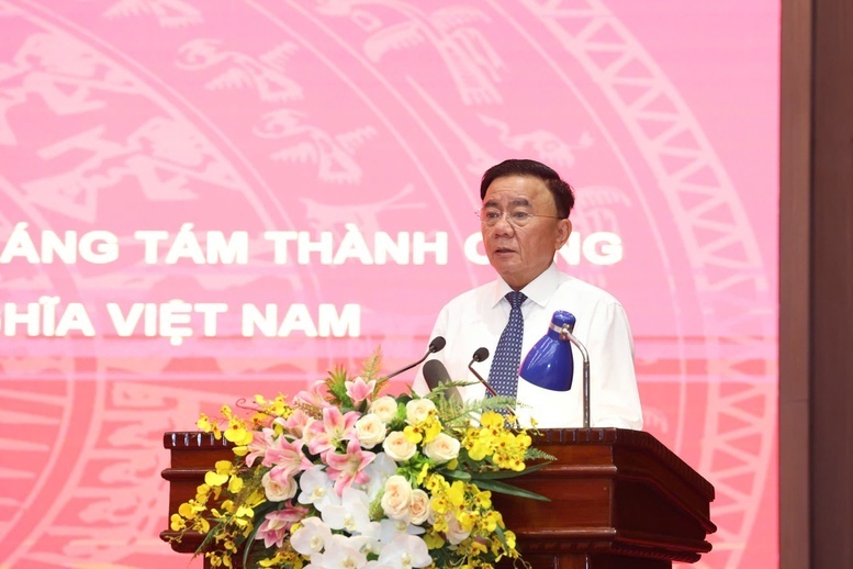 Thường trực Ban Bí thư Trần Cẩm Tú phát biểu tại hội nghị. Ảnh: H.S