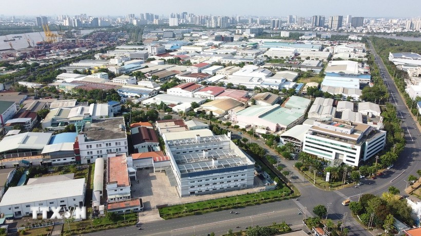 Một góc Khu chế xuất Tân Thuận. Ảnh: Trung Tuyến/TTXVN