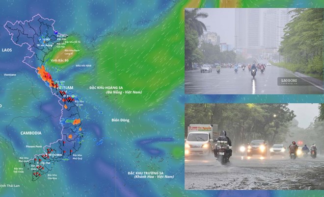 Không có bão, không khí lạnh mạnh lên gây mưa to dồn dập trở lại