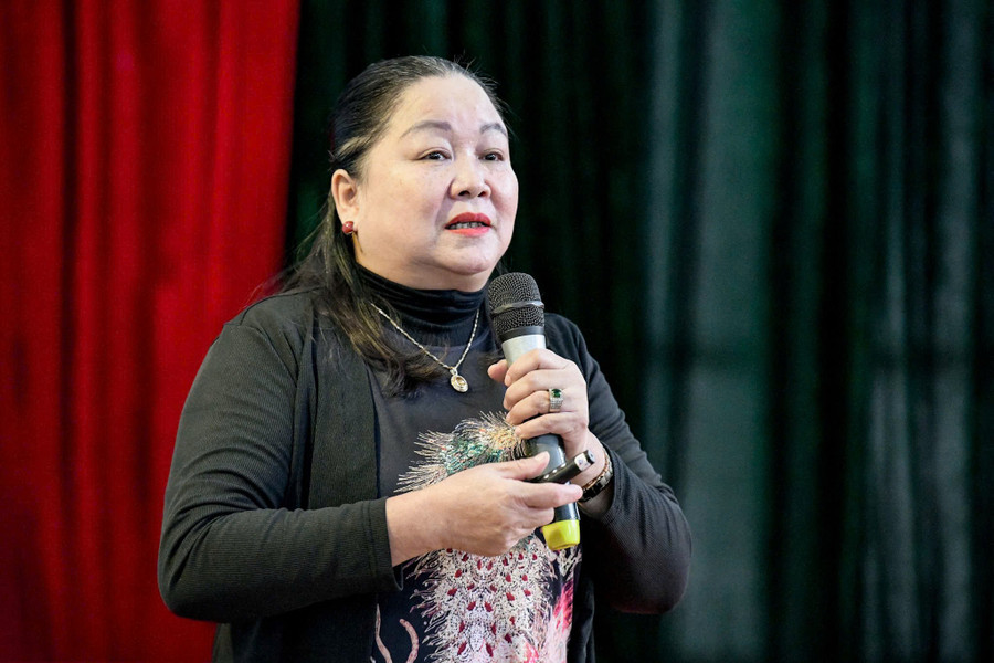 Thạc sĩ, bác sĩ Phạm Thị Tâm - nguyên Phó trưởng phòng Truyền thông giáo dục Chi cục dân số Hà Nội chia sẻ tại chương trình. t6.jpg