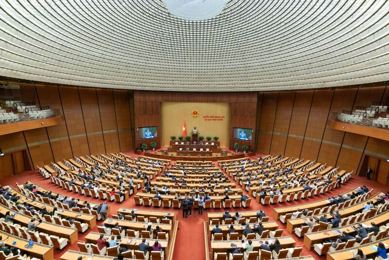 Toàn cảnh phiên họp sáng 4/11 tại hội trưởng. Ảnh: QH