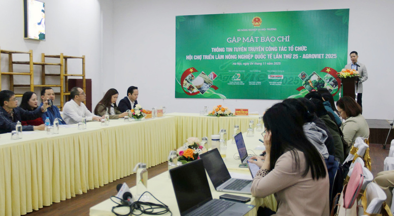 Họp báo Hội chợ Triển lãm nông nghiệp quốc tế AgroViet 2025. Ảnh: N.H