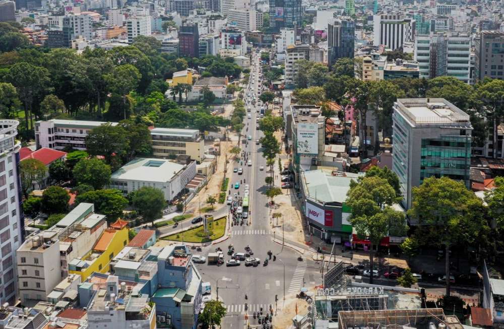 Metro số 2 sẽ có ga ngầm tại Công viên Tao Đàn, kết nối vào ga trung tâm Bến Thành.  Ảnh: Anh Tú