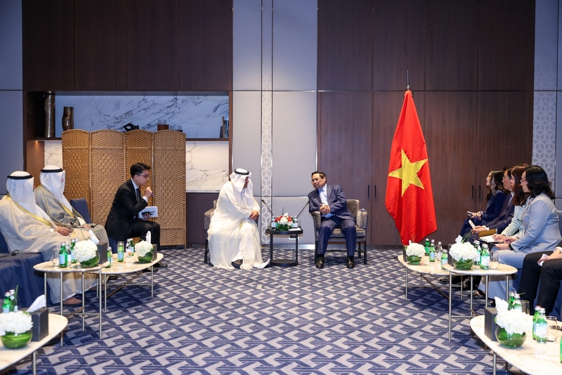 Thủ tướng Phạm Minh Chính mong muốn Kuwait mở rộng dự án lọc hoá dầu Nghi Sơn và đầu tư thêm các dự án lọc hoá dầu giúp Việt Nam đảm bảo an ninh năng lượng trong thời gian phát triển mới. Ảnh: VGP/Nhật Bắc