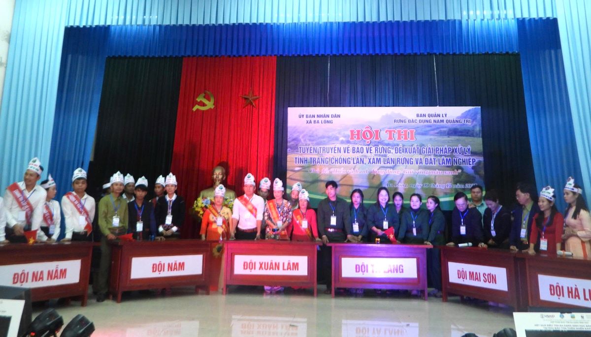 Hội thi tuyên truyền bảo vệ rừng và đề xuất giải pháp xử lý tình trạng chồng lấn, lấn chiếm rừng và đất lâm nghiệp. Ảnh: Hàn Nguyên