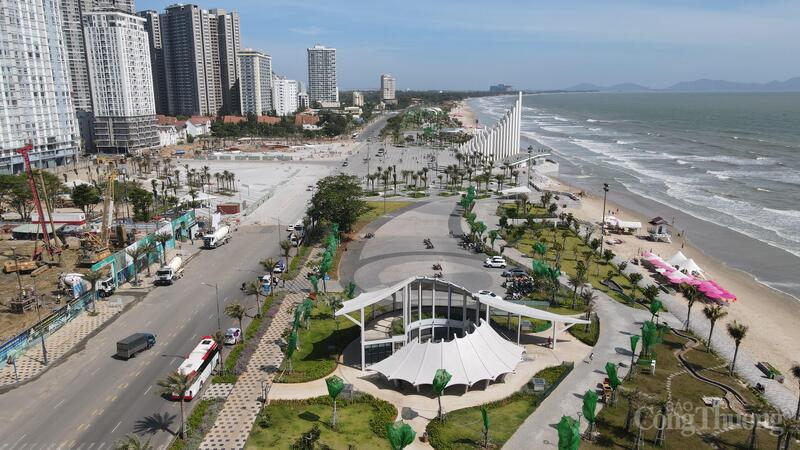 Công viên biển hơn 1.000 tỷ đồng nhìn từ trên cao.