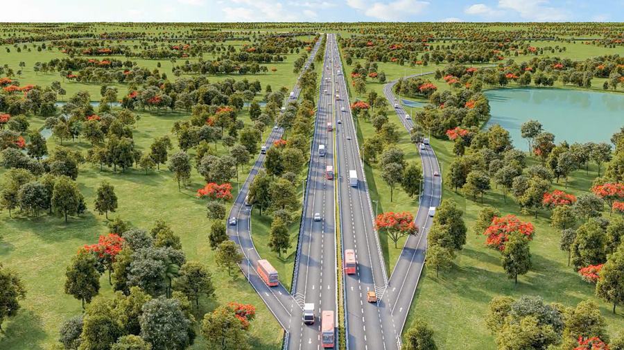 Hình ảnh mô phỏng cao tốc Bảo Lộc - Liên Khương. Ảnh: Nhà đầu tư cung cấp