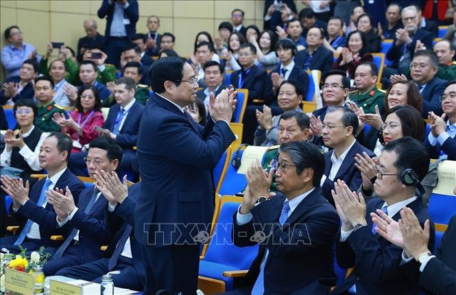 Thủ tướng Phạm Minh Chính tham dự “Diễn đàn vũ trụ Việt Nam - Nhật Bản 2026: Hợp tác cho kỷ nguyên mới”. Ảnh: Dương Giang/TTXVN