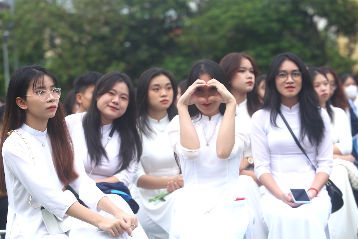 Năm 2026, Trường Đại học Sư phạm Hà Nội tuyển sinh 59 chương trình đào tạo đại học chính quy thuộc 9 lĩnh vực, bao gồm cả khối ngành sư phạm và ngoài sư phạm. Ảnh: Vân Trang