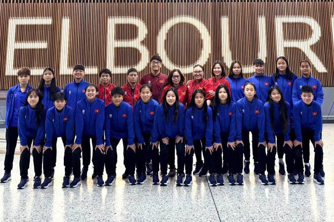 U15 nữ Việt Nam đến Australia chuẩn bị dự giải giao hữu