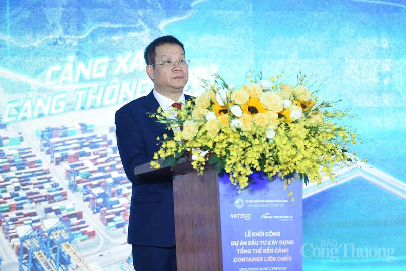 Ông Nguyễn Mạnh Hùng, Chủ tịch UBND TP. Đà Nẵng phát biểu tại Lễ khởi công