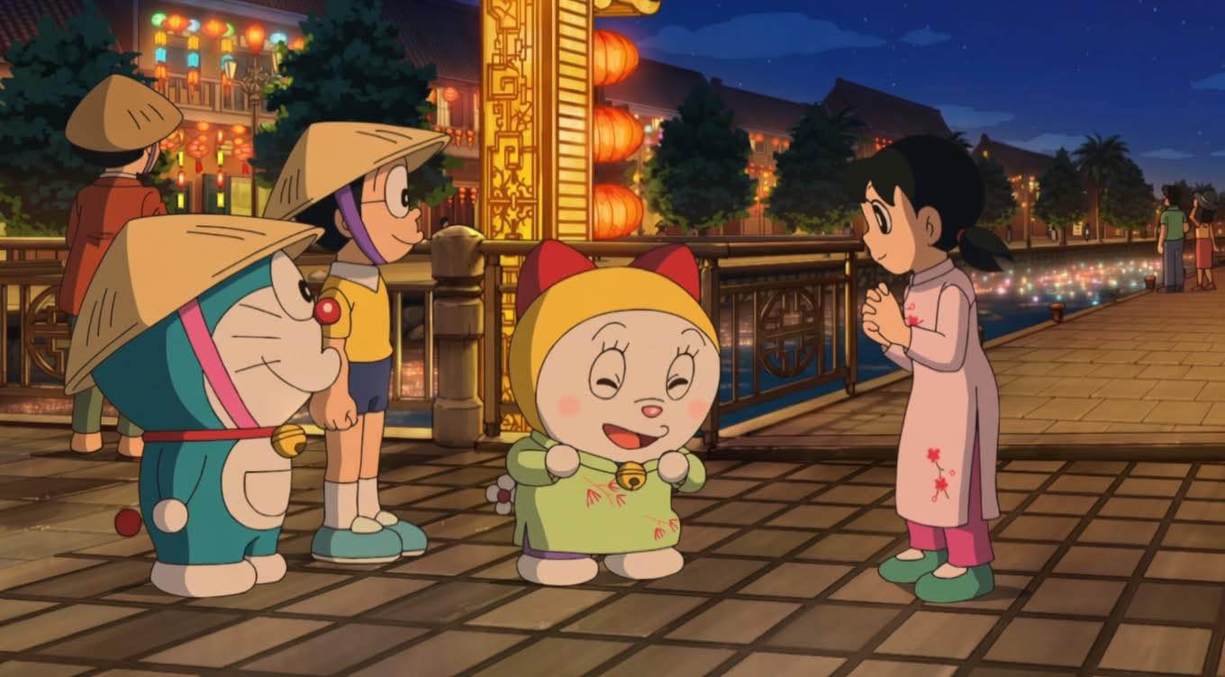 Doraemon cùng nhóm bạn có chuyến thăm đến các địa danh nổi tiếng tại Việt Nam. Ảnh: Cắt từ video