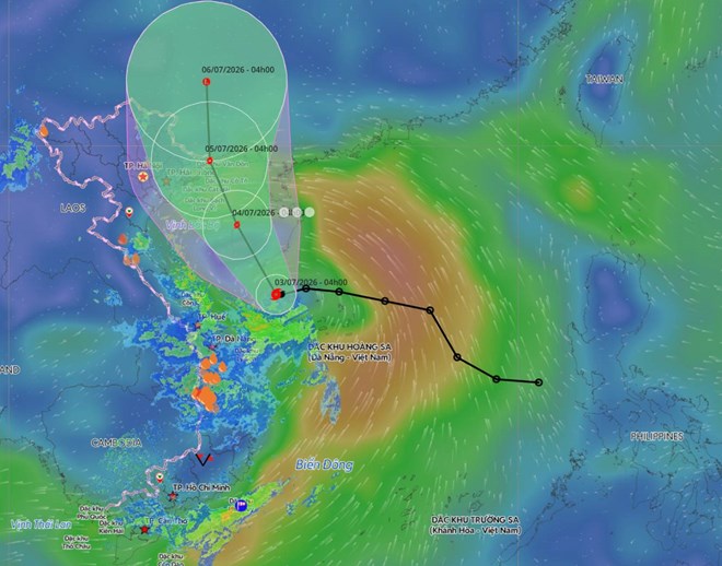 Bão số 1 Maysak khả năng đổ bộ ven biển tỉnh Quảng Ninh ngày 5.7
