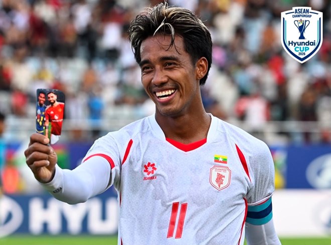 Lý do ngôi sao Myanmar khoe ảnh chụp chung với Bruno Fernandes sau khi ghi bàn