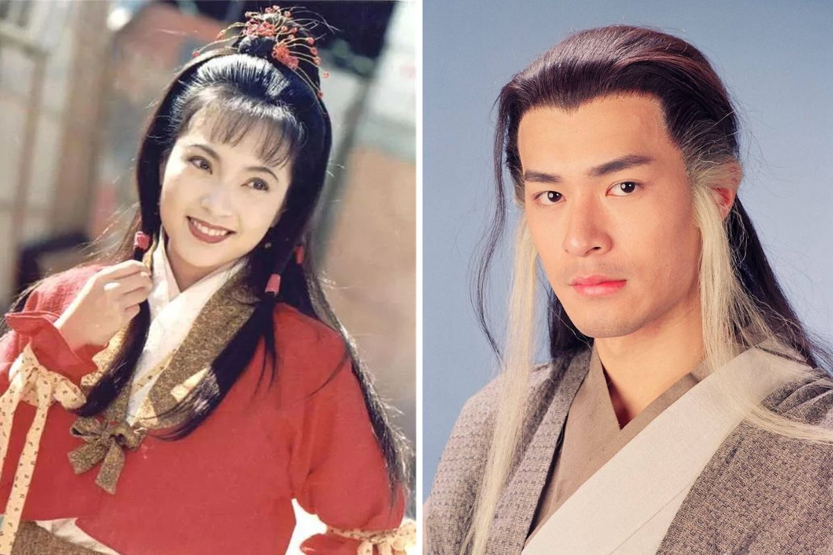 Phó Minh Hiến và Cổ Thiên Lạc trong “Thần điêu đại hiệp 1995“. Ảnh: Xinhua