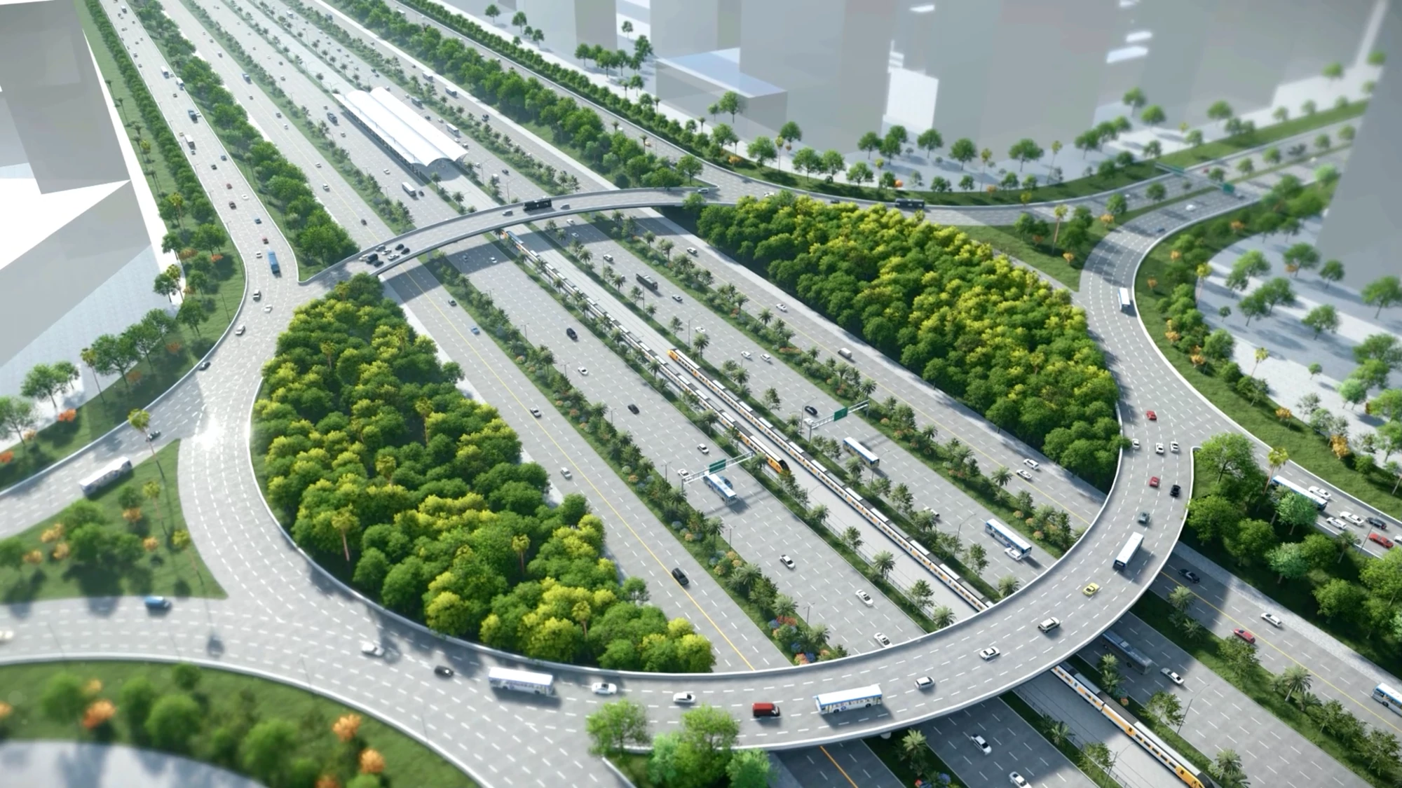 Phối cảnh dự án đường nối Sân bay Gia Bình trong tương lai Phối cảnh dự án đường nối Sân bay Gia Bình trong tương lai