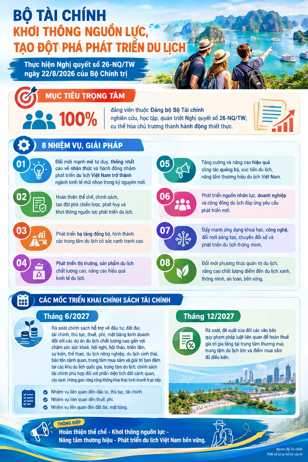 INFOGRAPHIC: Bộ Tài chính khơi thông nguồn lực, tạo đột phá phát triển du lịch INFOGRAPHIC: Bộ Tài chính khơi thông nguồn lực, tạo đột phá phát triển du lịch